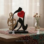 تصویر طرح برش لیزر تندیس نغمه مادر