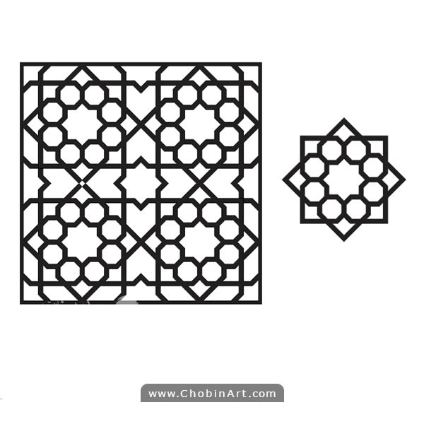 تصویر فایل طرح برش لیزر مشبک