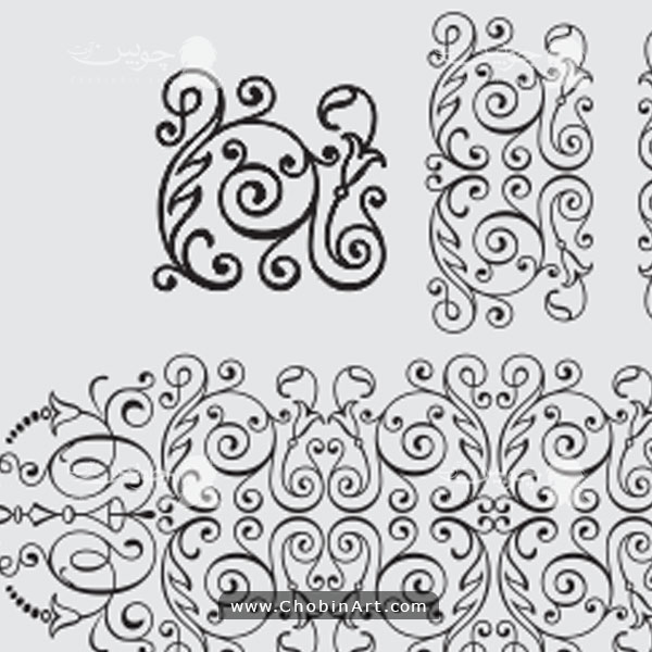 فایل وکتور برش لیزر حاشیه تزئینی چند لایه، قابل تغییر اندازه و مناسب ساخت دکور چوبی و پلکسی