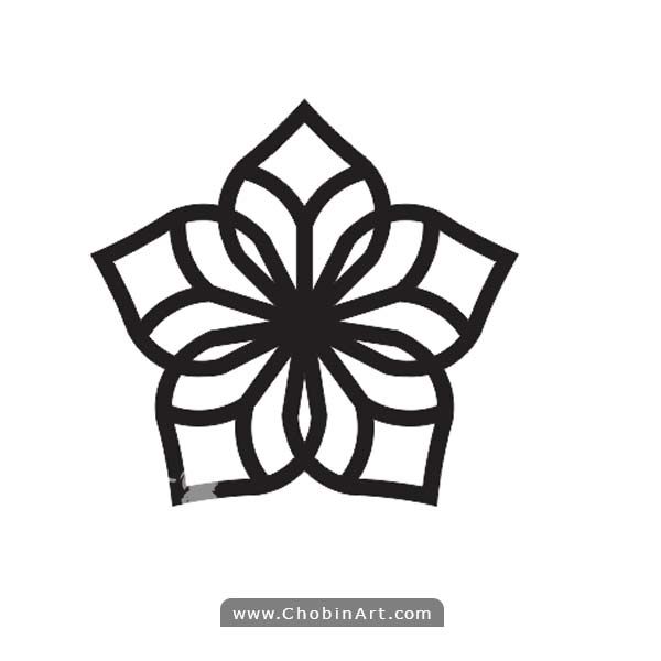 طرح تصویر وکتور برش لیزر گل فایل برش لیزر با فرمت کرل , cnc